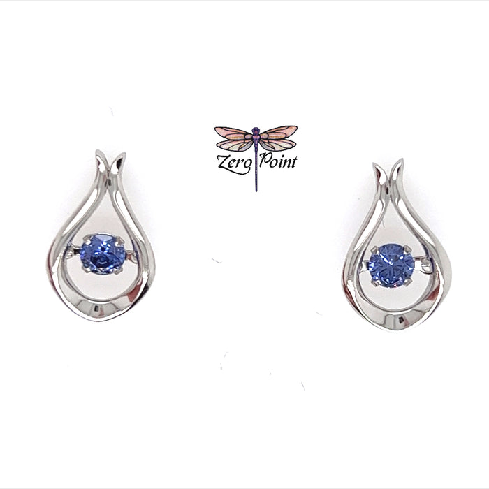 CZ Dancing Stone Earrings - Zero Point Crystals