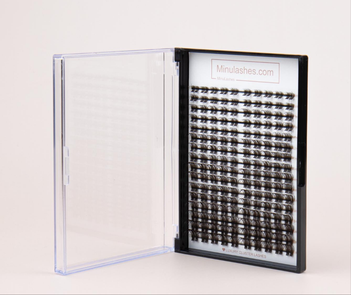 Dark Brown DD Curl Cashmere Lash Extensions – Large Tray 8–18mm by MinuLashes