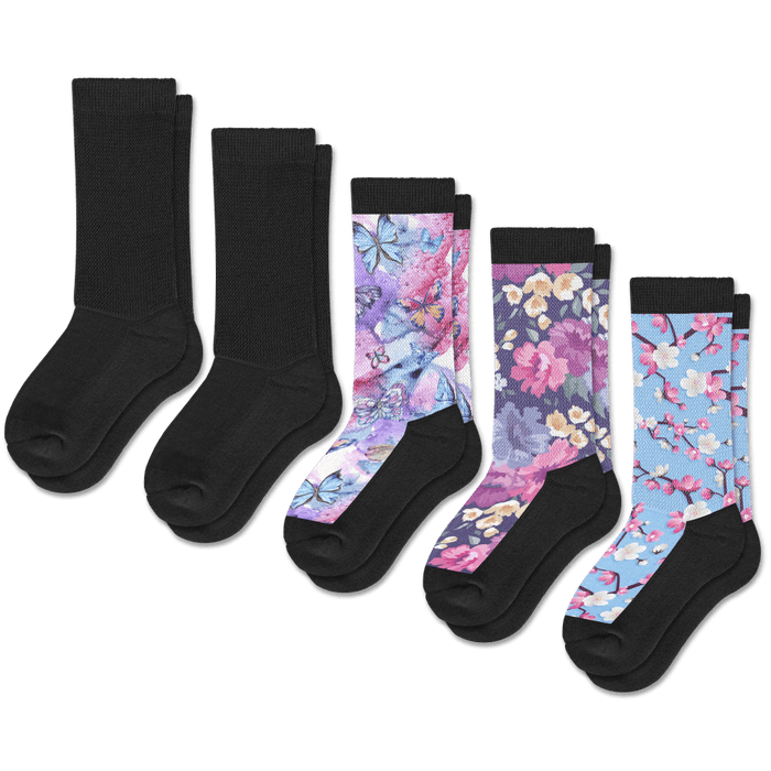 Viasox Dark & Delicate EasyStretch™ Socks Bundle 5-Pack side view