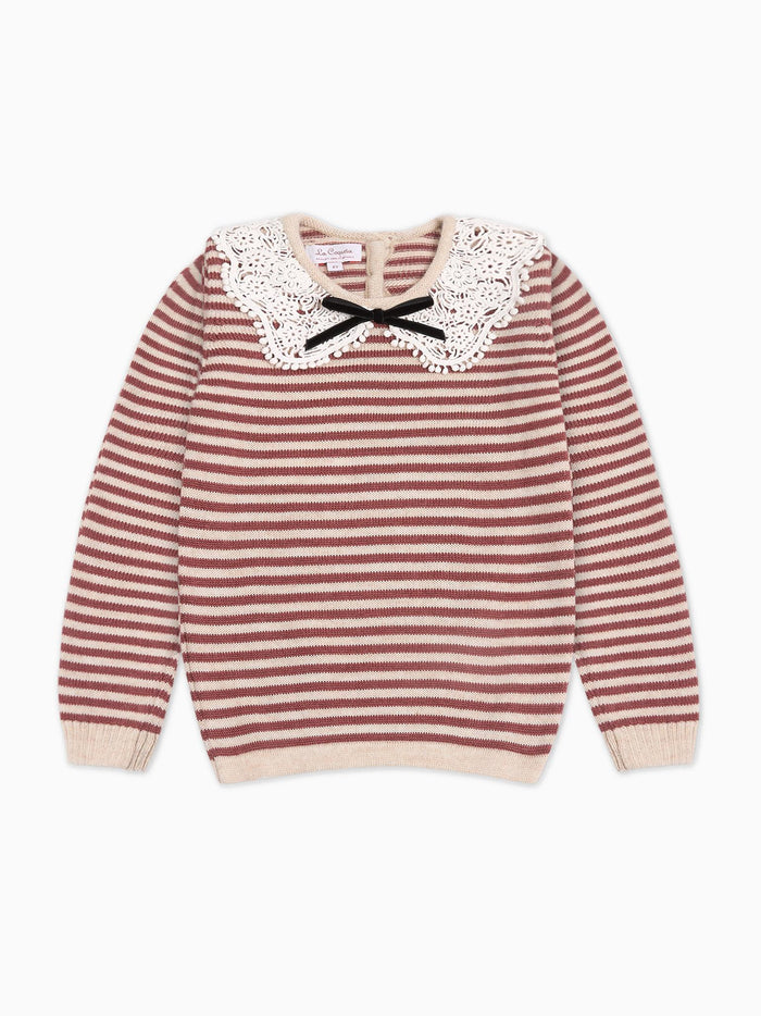 Dark Rose Blanca Merino Girl Jumper