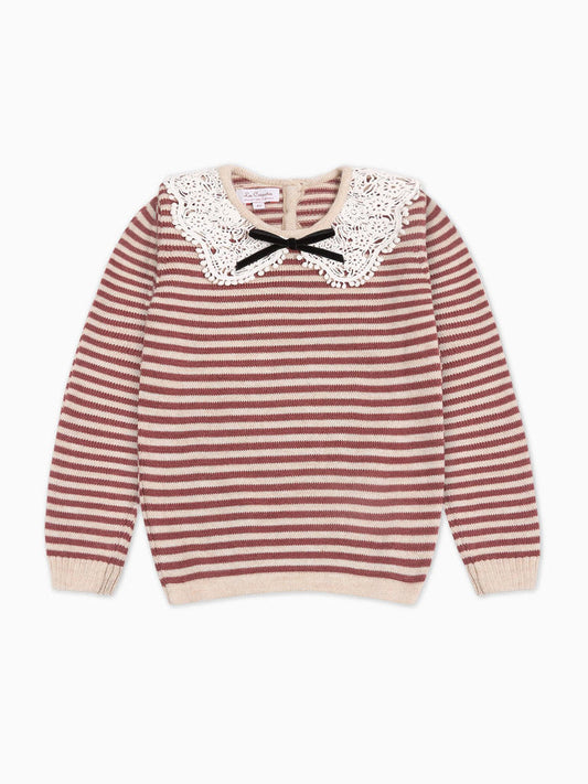 Dark Rose Blanca Merino Girl Jumper