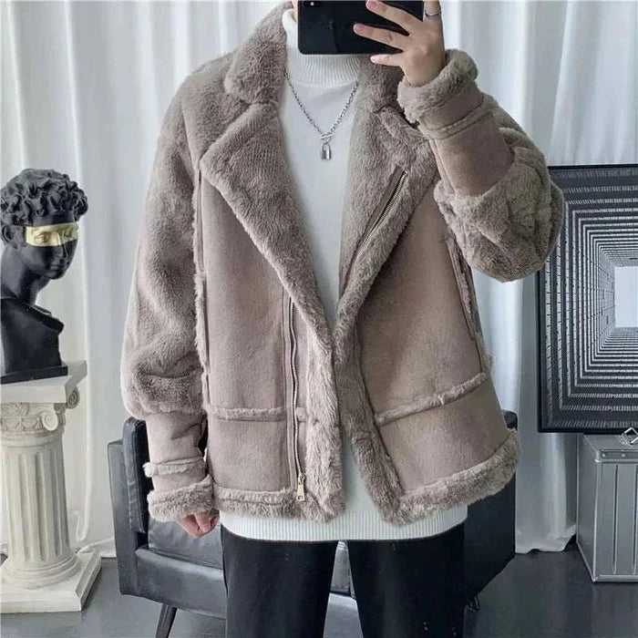 DEER winter jacket - AntoniosClothing - Coffee