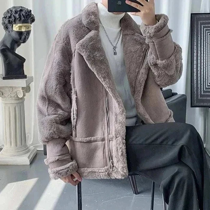 DEER winter jacket - AntoniosClothing - Coffee