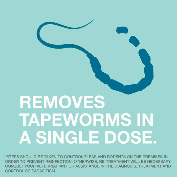 Removes tapeworm in a single dose