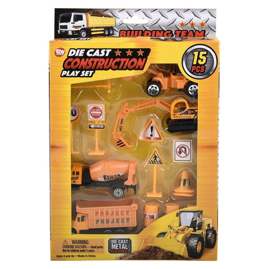 Die Cast 15pc Construction Set