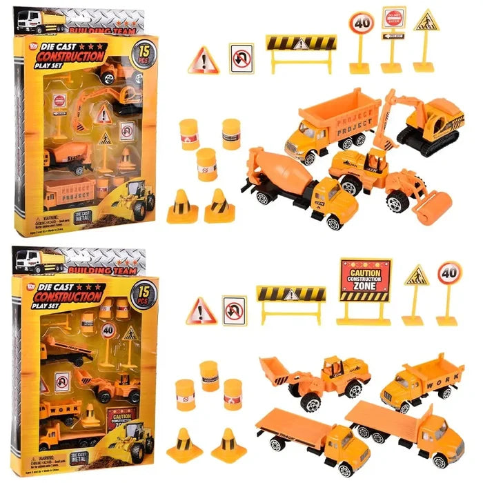 Die Cast 15pc Construction Set