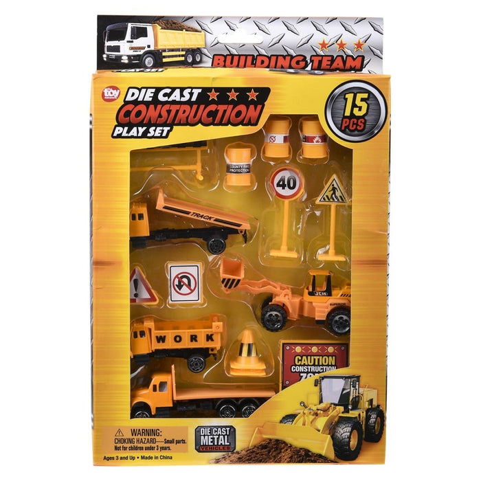 Die Cast 15pc Construction Set