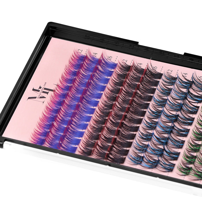 DIY Lash Clusters D-Curl Color Mix – 4 Styles in One Pack by MinuLashes