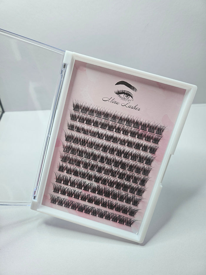 DIY Lash Extension Kit – Large Cluster Tray + Tweezer 4 Styles  10 12 14mm