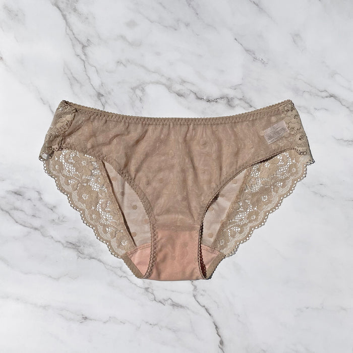 Dot Strapless Set Bikini | Beige