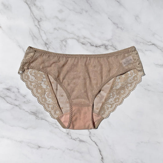 Dot Strapless Set Bikini | Beige