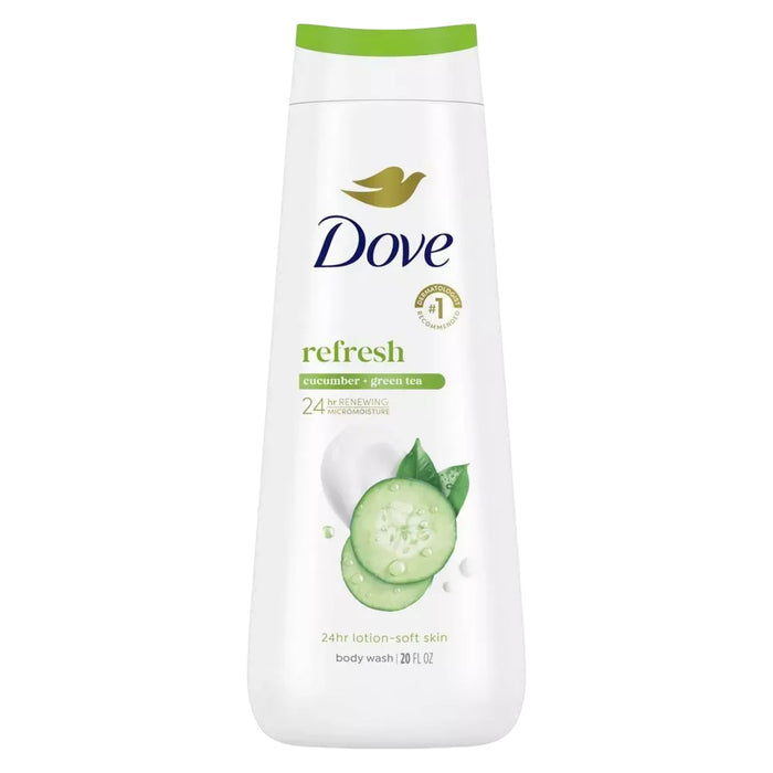 Dove - Body Wash Cucumber and Green Tea - 20 Oz - 2 Pack - OPEN BOX