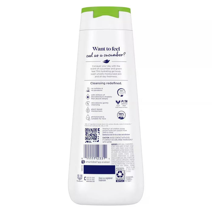 Dove - Body Wash Cucumber and Green Tea - 20 Oz - 2 Pack - OPEN BOX