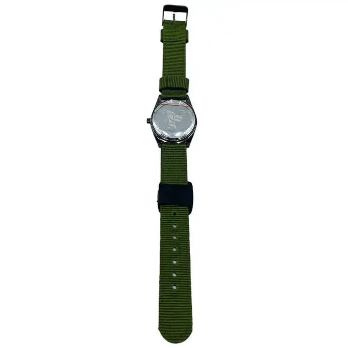 Rear view of Dragon Tactical Watch with Compass by John Bull Clothing, showing adjustable strap and secure buckle for outdoor reliability.  from  John Bull Clothing