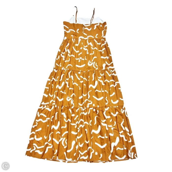 Dress Casual Maxi By Ann Taylor In Orange & White, Size: Xs
