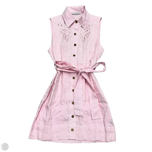 Dress Casual Short By Karina Grimaldi In Pink, Size: S