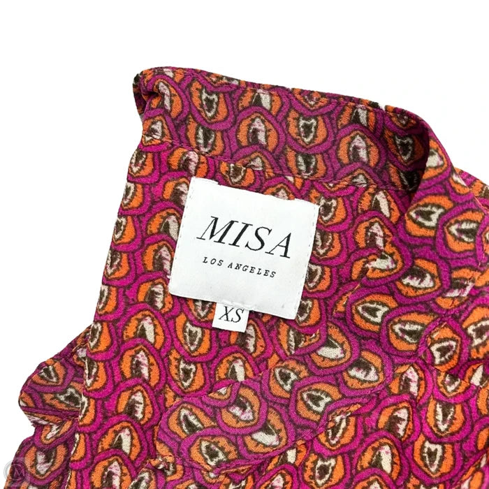 Dress Designer By Misa In Orange & Purple, Size: Xs