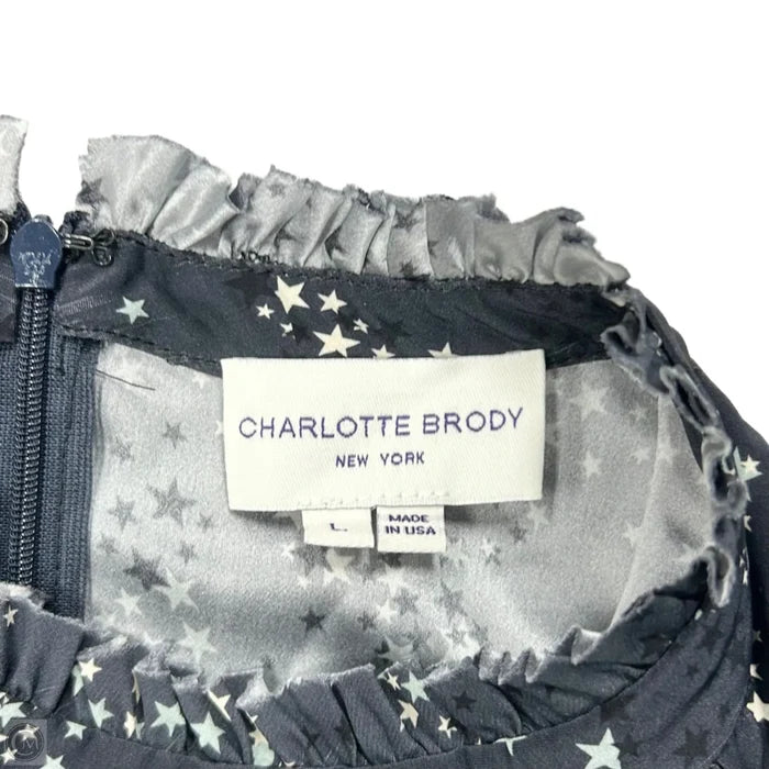 Dress Party Short By Charlotte Brody In Blue & White, Size: L