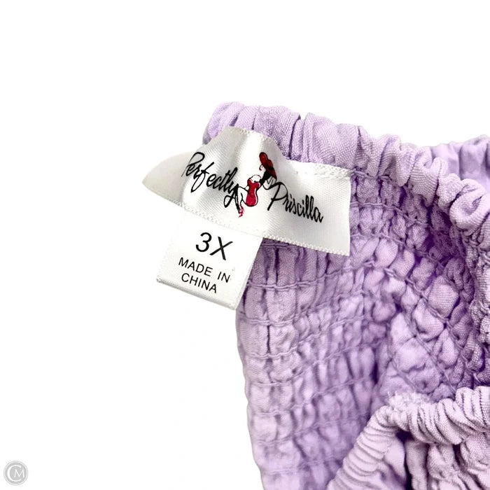 Dress Party Short By Perfectly Priscilla In Purple, Size: 3x