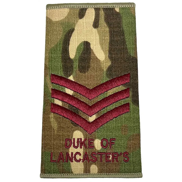 Duke of Lancasters Multicam Rank Slides (Pair) - John Bull Clothing Sergeant from  John Bull Clothing