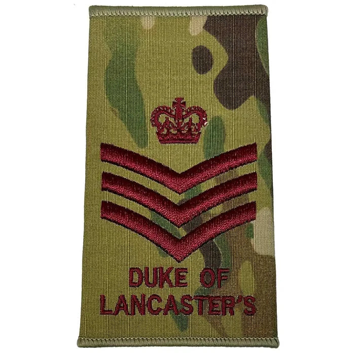 Duke of Lancasters Multicam Rank Slides (Pair) - John Bull Clothing Staff Sergeant from  John Bull Clothing
