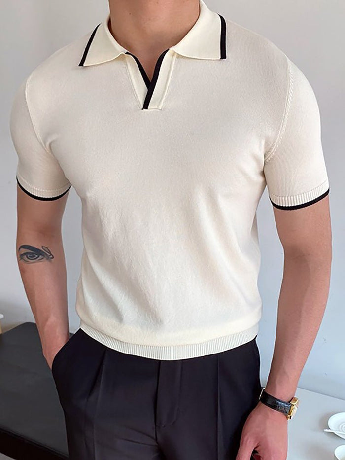 Dune Cotton Polo T-Shirt - AntoniosClothing - Dark Blue