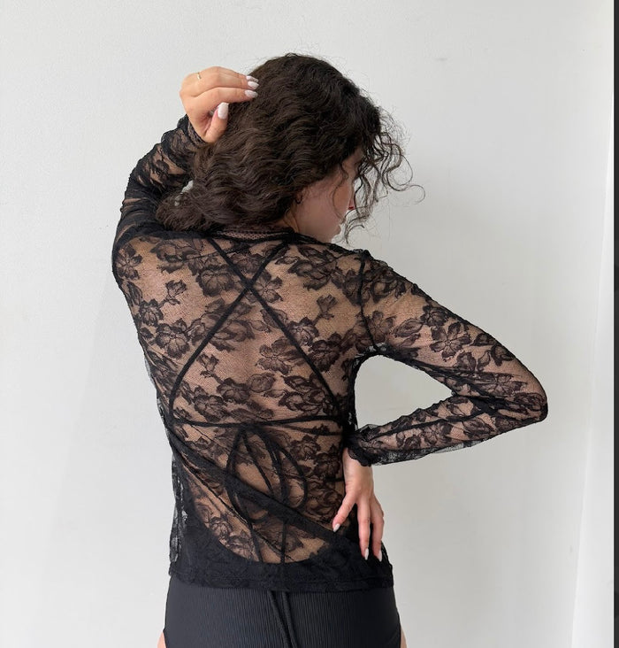Ellis Lace Tops | Black