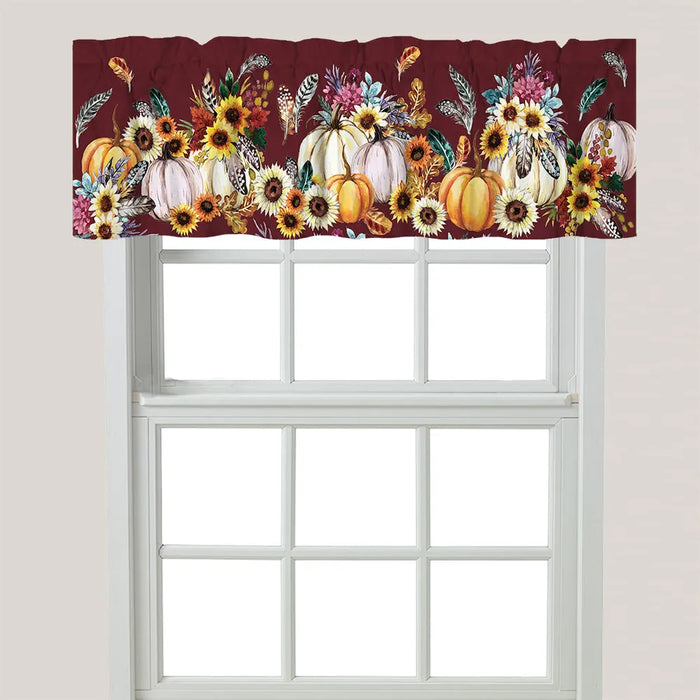 Fall Feathers Window Valance