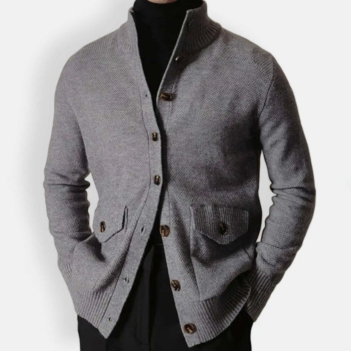 Fall/winter business casual cardigan - AntoniosClothing - Khaki