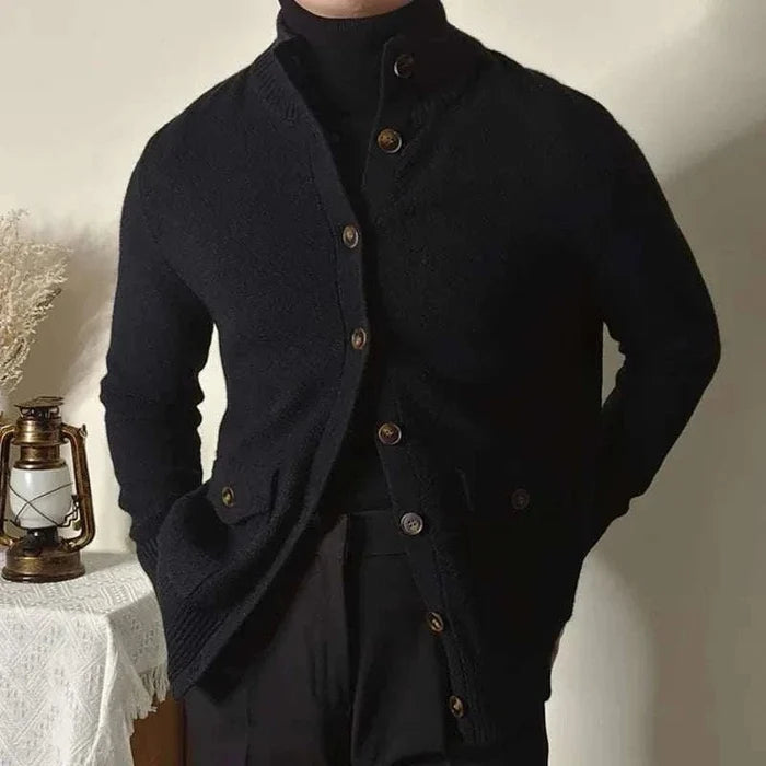 Fall/winter business casual cardigan - AntoniosClothing - Gray