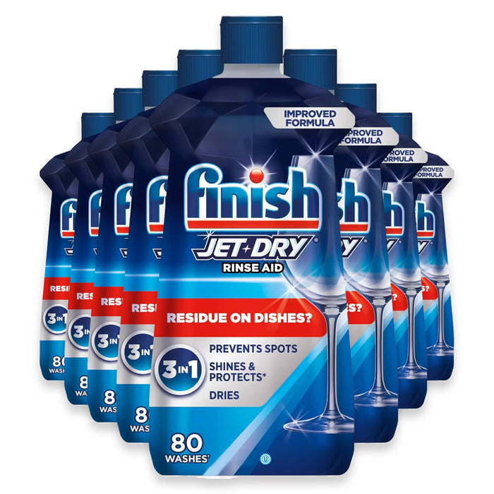 Finish Jet-Dry Dishwasher Rinse Liquid - 8.45 oz - 8 Pack