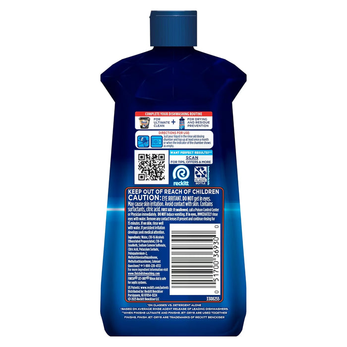 Finish Jet-Dry Dishwasher Rinse Liquid - 8.45 oz - 8 Pack