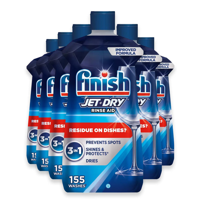 Finish Jet-Dry Orange Dishwasher Rinse Liquid - 16 oz - 6 Pack