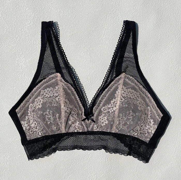 Floral Bralette | Black