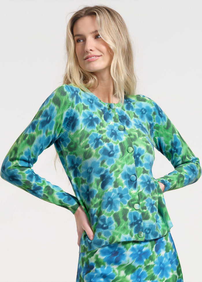 Floral Knit Cardigan Front