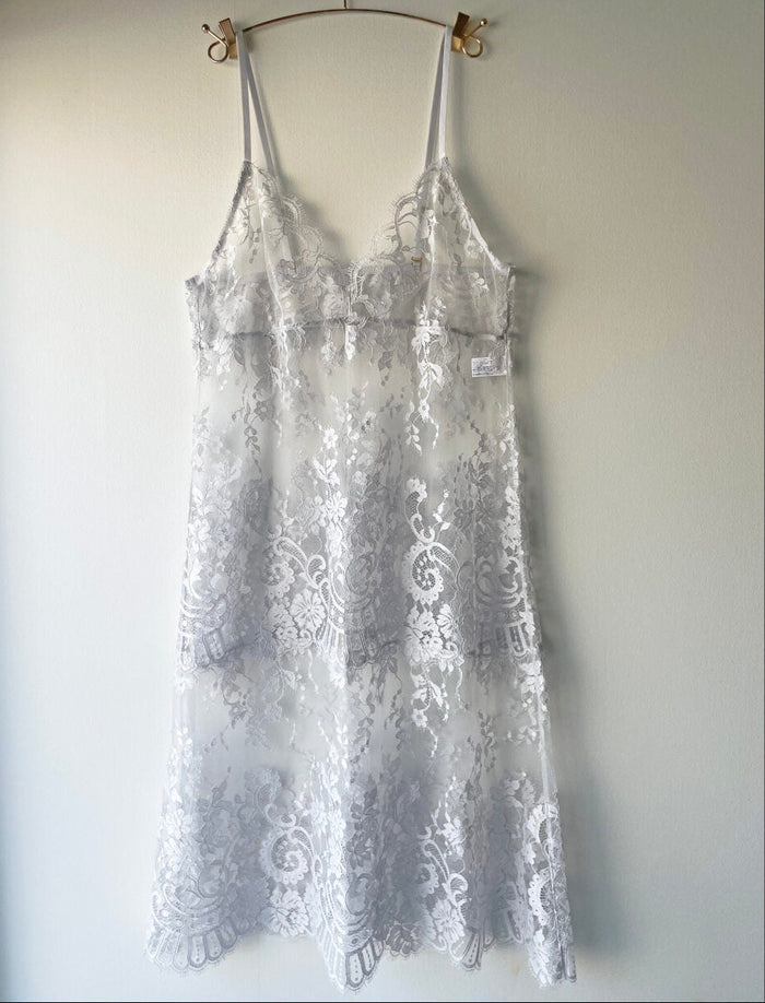 Flower Paisley Long Camisole | Light Gray