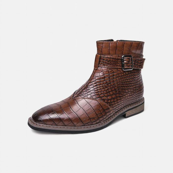 Formal pointed retro boots - AntoniosClothing - Brown