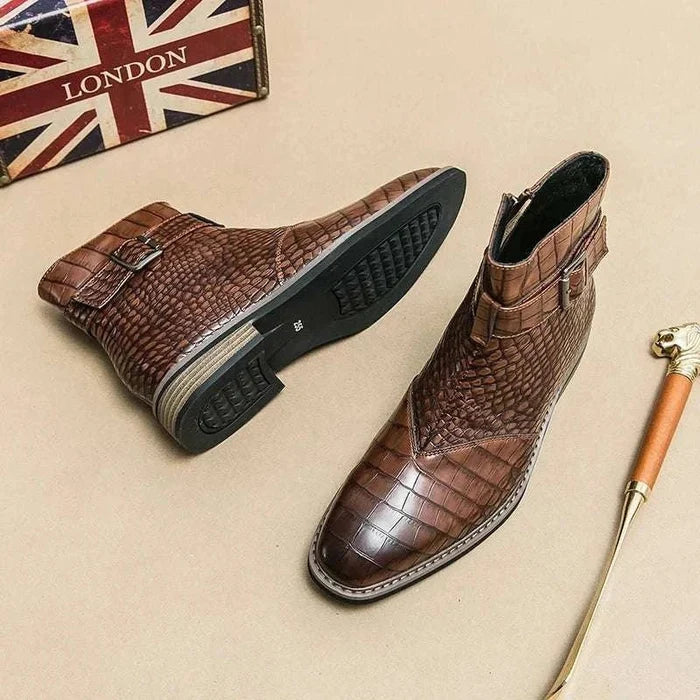 Formal pointed retro boots - AntoniosClothing - Brown