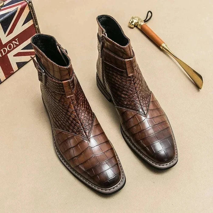 Formal pointed retro boots - AntoniosClothing - Brown