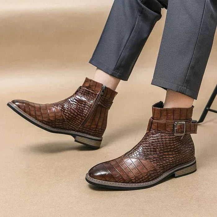 Formal pointed retro boots - AntoniosClothing - Brown