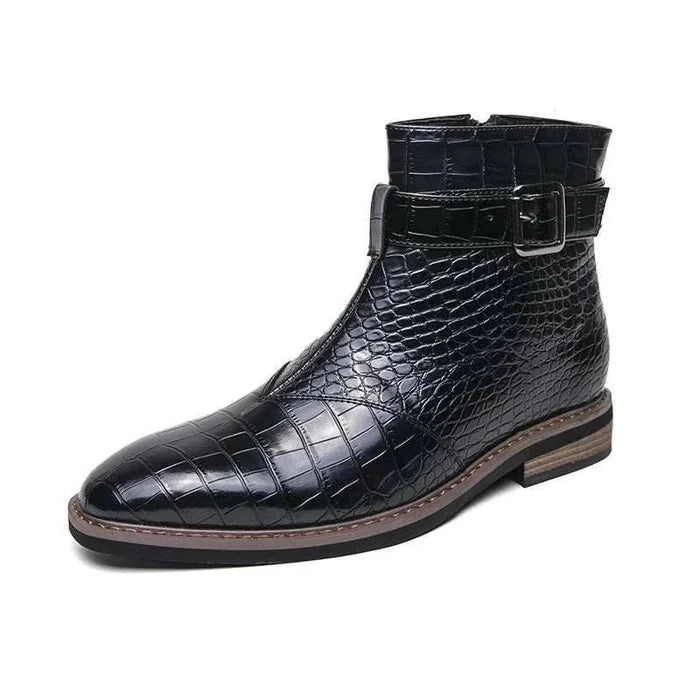 Formal pointed retro boots - AntoniosClothing - black