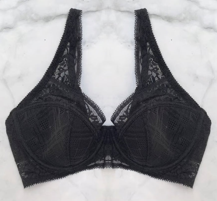 Freesia Plunge Underwire Bra | Black
