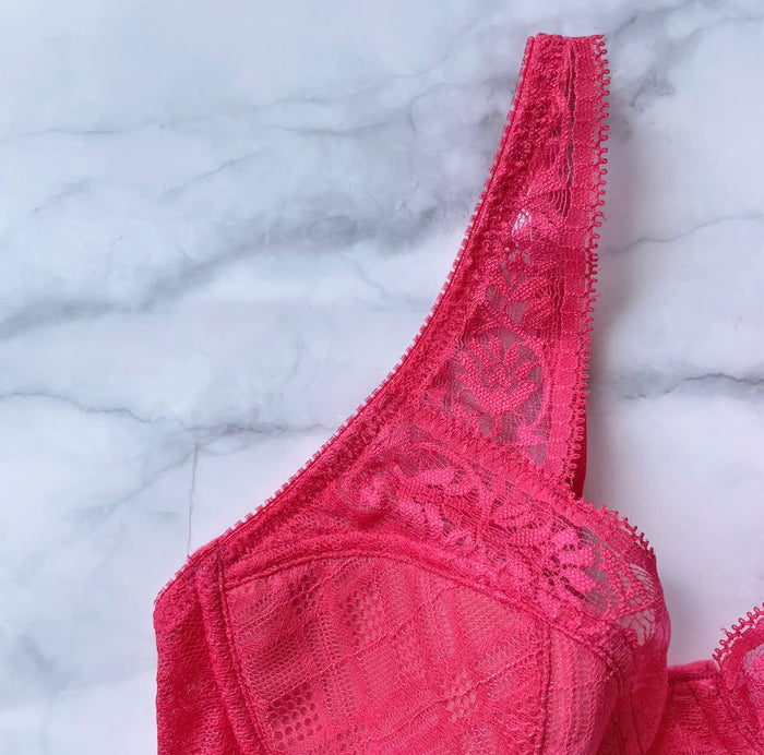 Freesia Plunge Underwire Bra | Vivid Pink