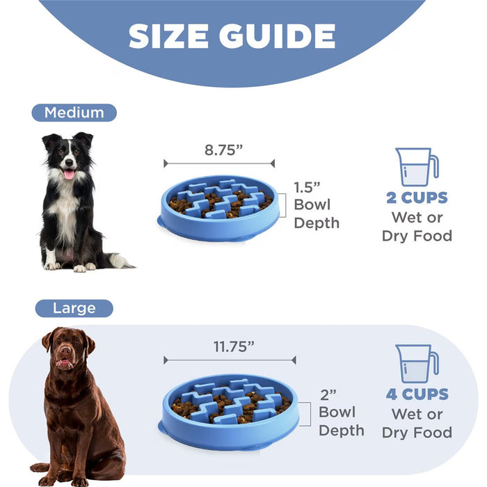 Fun Feeder Slo Bowl Blue size guide.