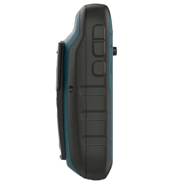 Side view of the Garmin eTrex 22x GPS device showcasing its ergonomic grip and durable buttons for easy navigation in challenging environments.  from  John Bull Clothing