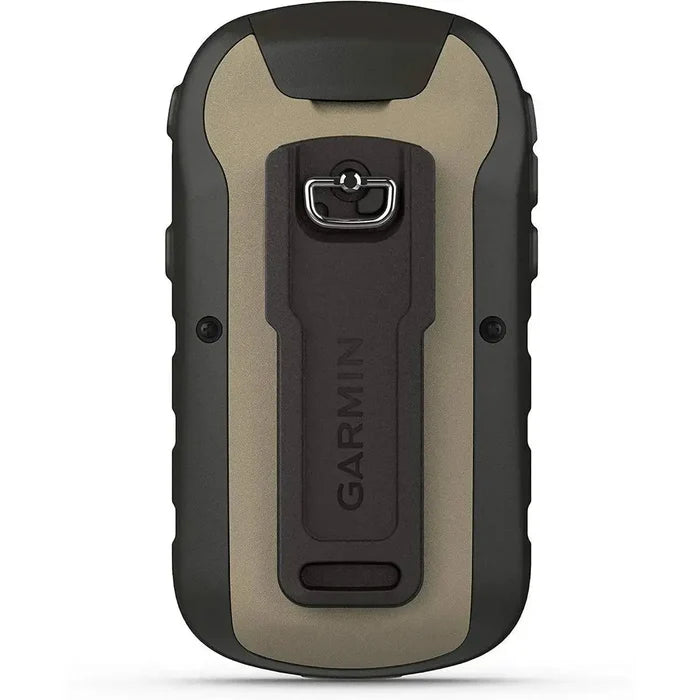 Back view of the Garmin eTrex 32x GPS handheld device, featuring a sturdy casing with a secure mounting clip for outdoor adventures.  from  John Bull Clothing