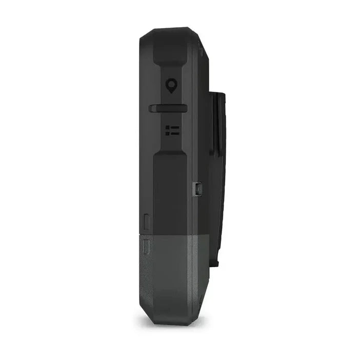 Side profile of Garmin eTrex Solar Powered Hiking GPS Handheld, showing durable construction and functional button layout.  from  John Bull Clothing