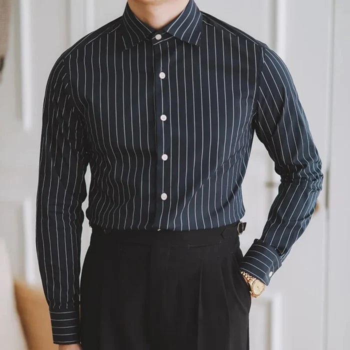 Gentleman premium shirt - AntoniosClothing - Navy Blue
