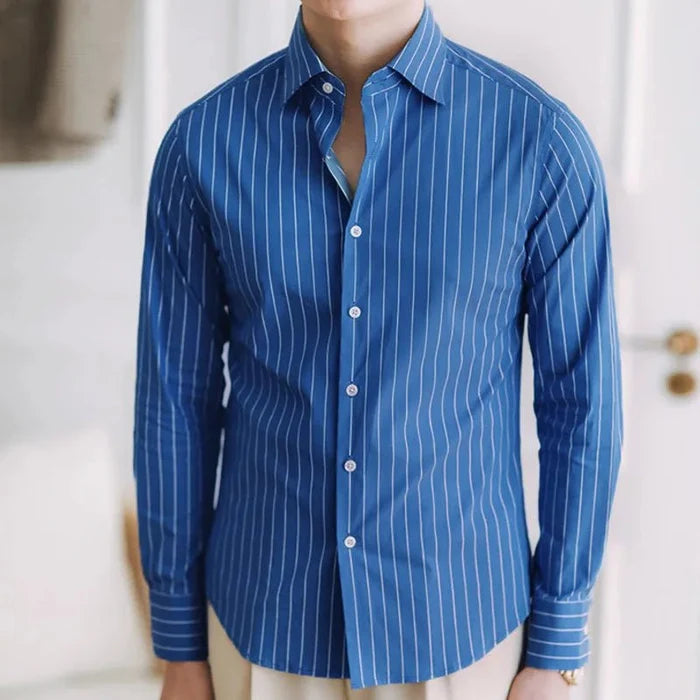 Gentleman premium shirt - AntoniosClothing - Navy Blue