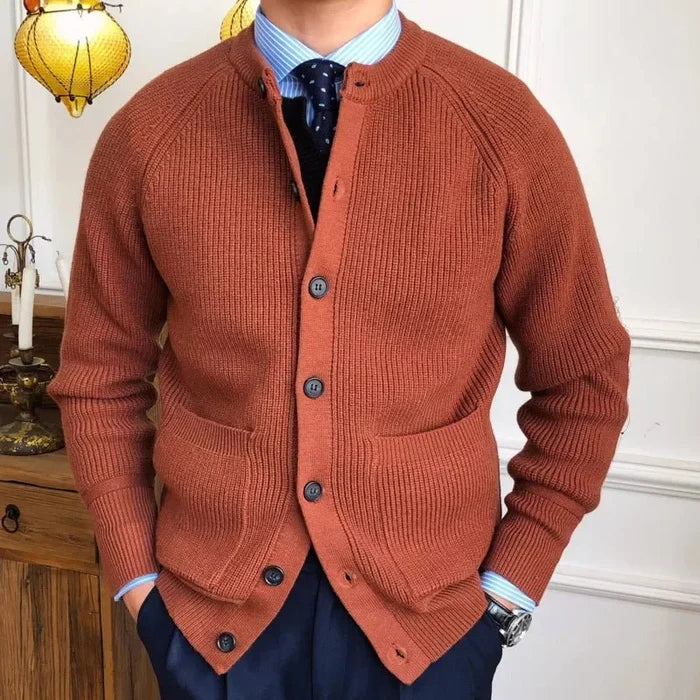 Gentleman winter cardigan - AntoniosClothing - Brown
